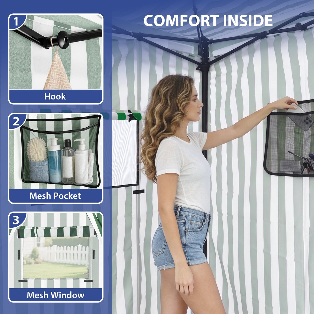 4x4 Pop Up Changing Tent, Portable Changing Room - Eagle Peak®