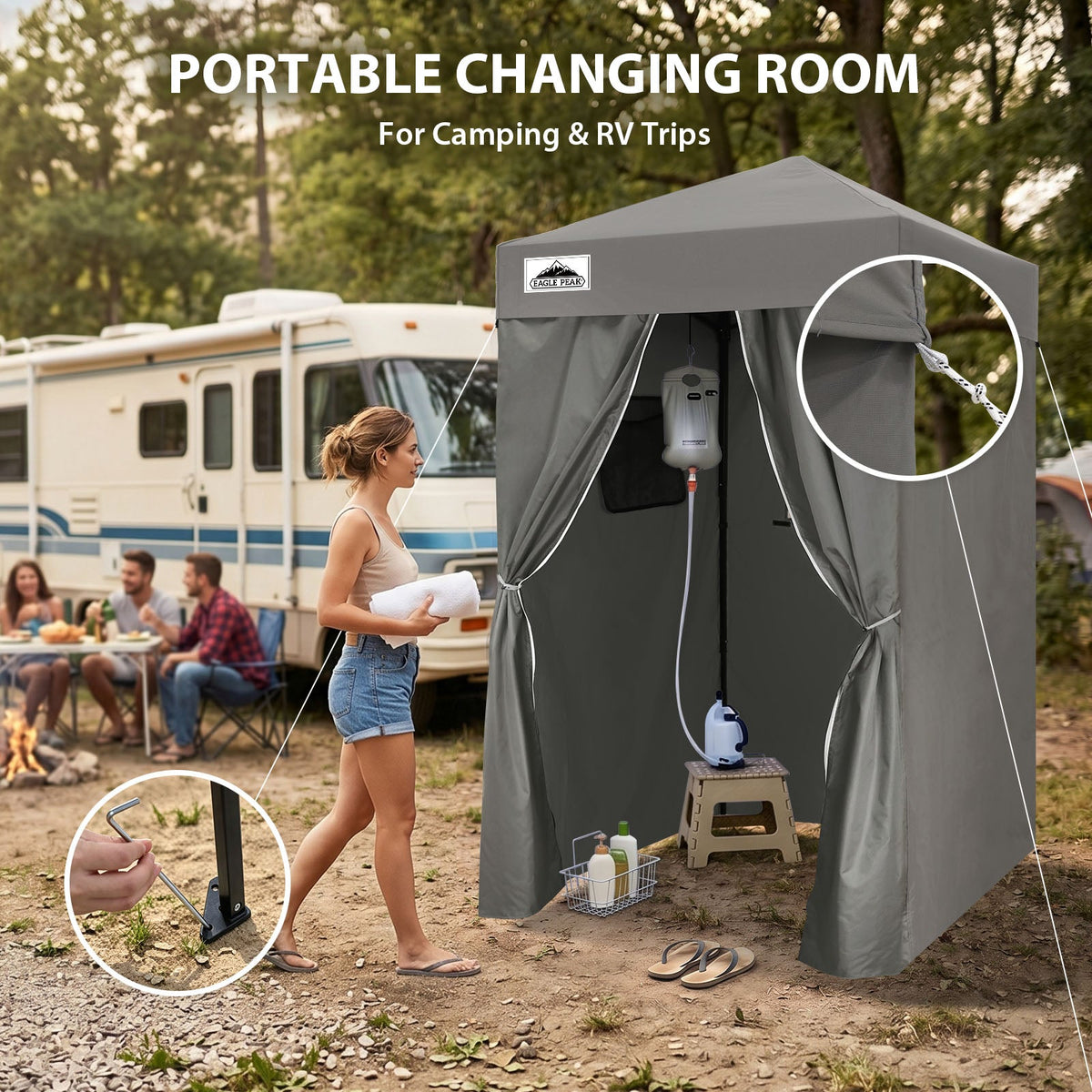 4x4 Pop Up Changing Tent, Portable Changing Room - Eagle Peak®