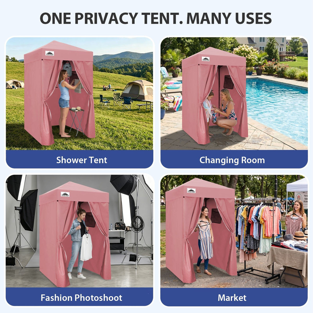 4x4 Pop Up Changing Tent, Portable Changing Room - Eagle Peak®