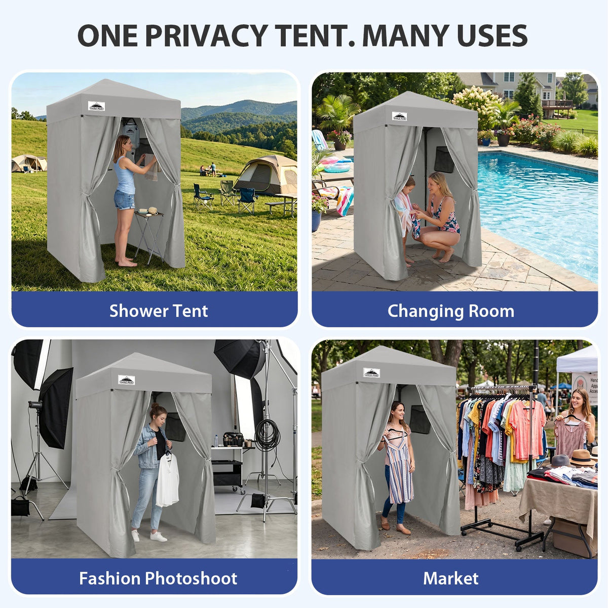 4x4 Pop Up Changing Tent, Portable Changing Room - Eagle Peak®