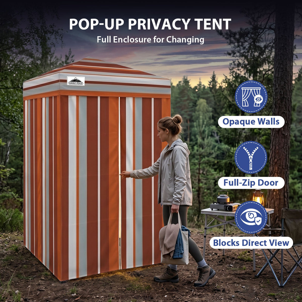 4x4 Pop Up Changing Tent, Portable Changing Room - Eagle Peak®