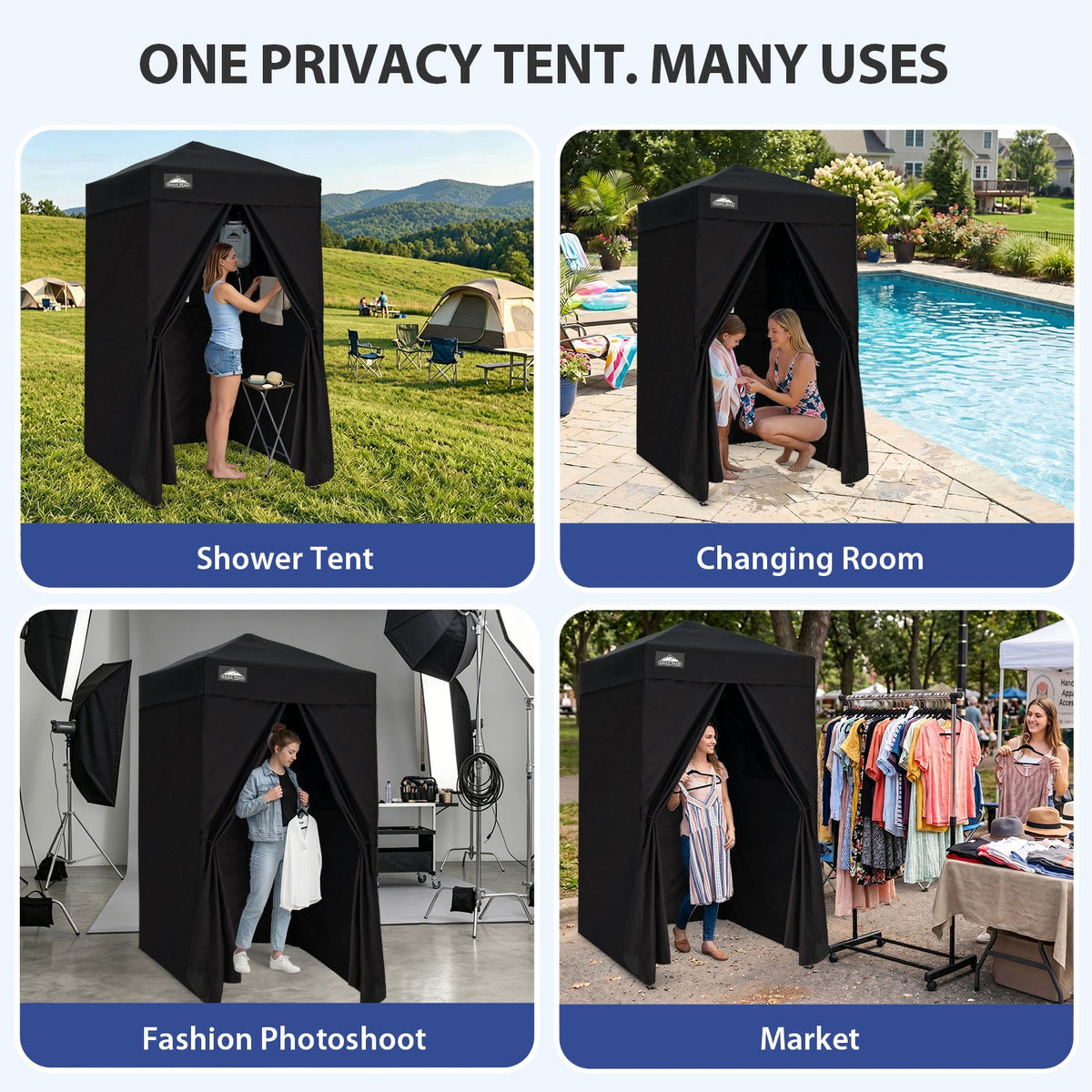 4x4 Pop Up Changing Tent, Portable Changing Room - Eagle Peak®