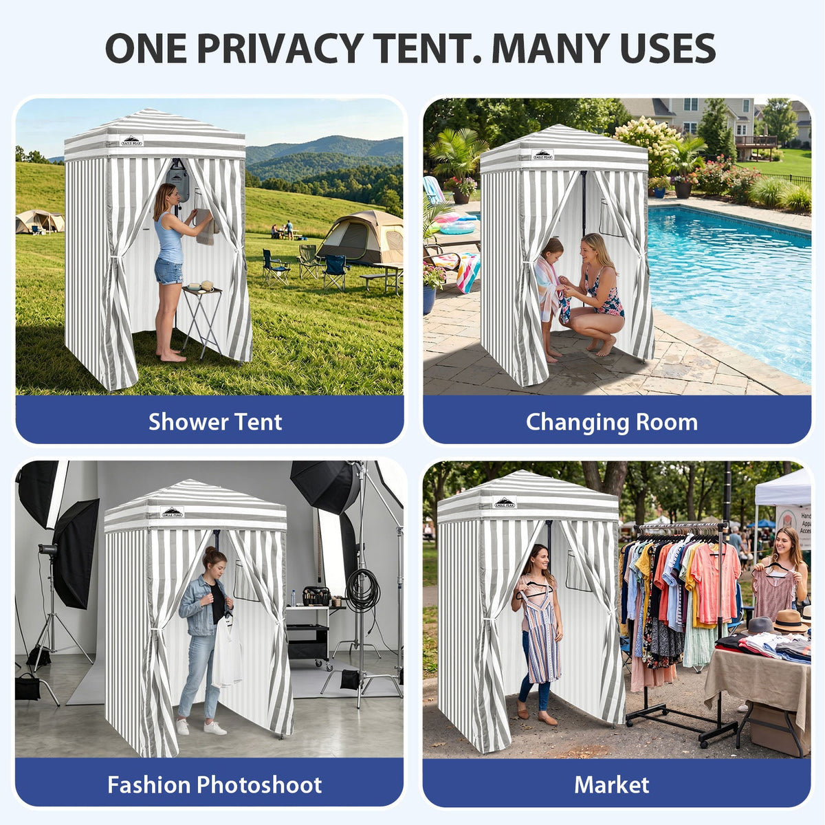 4x4 Pop Up Changing Tent, Portable Changing Room - Eagle Peak®