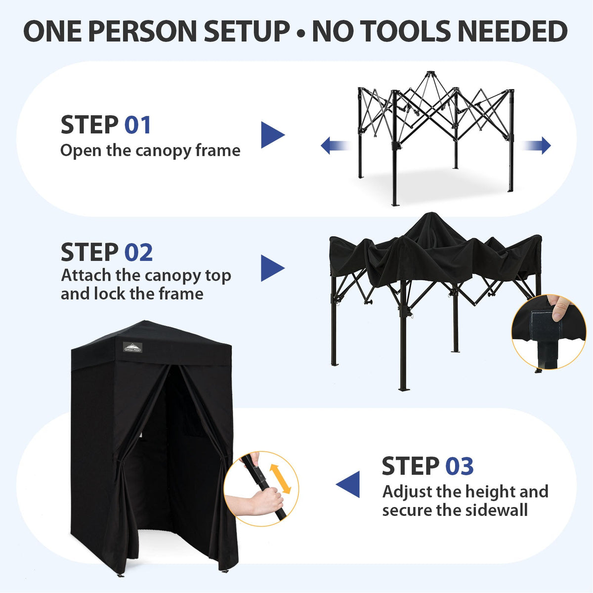 4x4 Pop Up Changing Tent, Portable Changing Room - Eagle Peak®