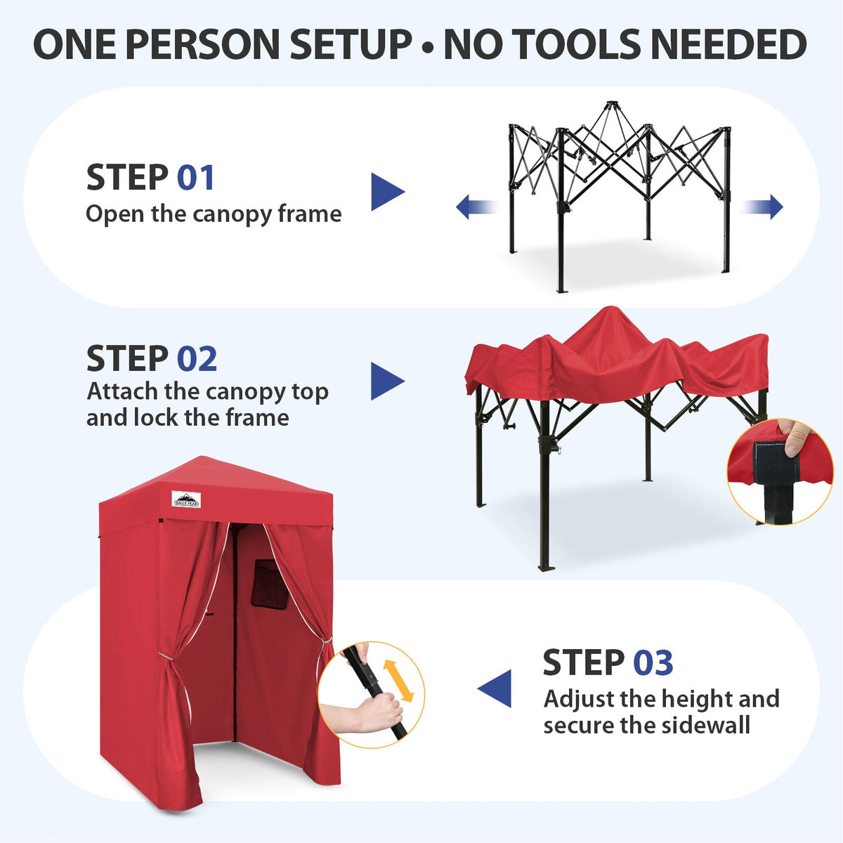 4x4 Pop Up Changing Tent, Portable Changing Room - Eagle Peak®
