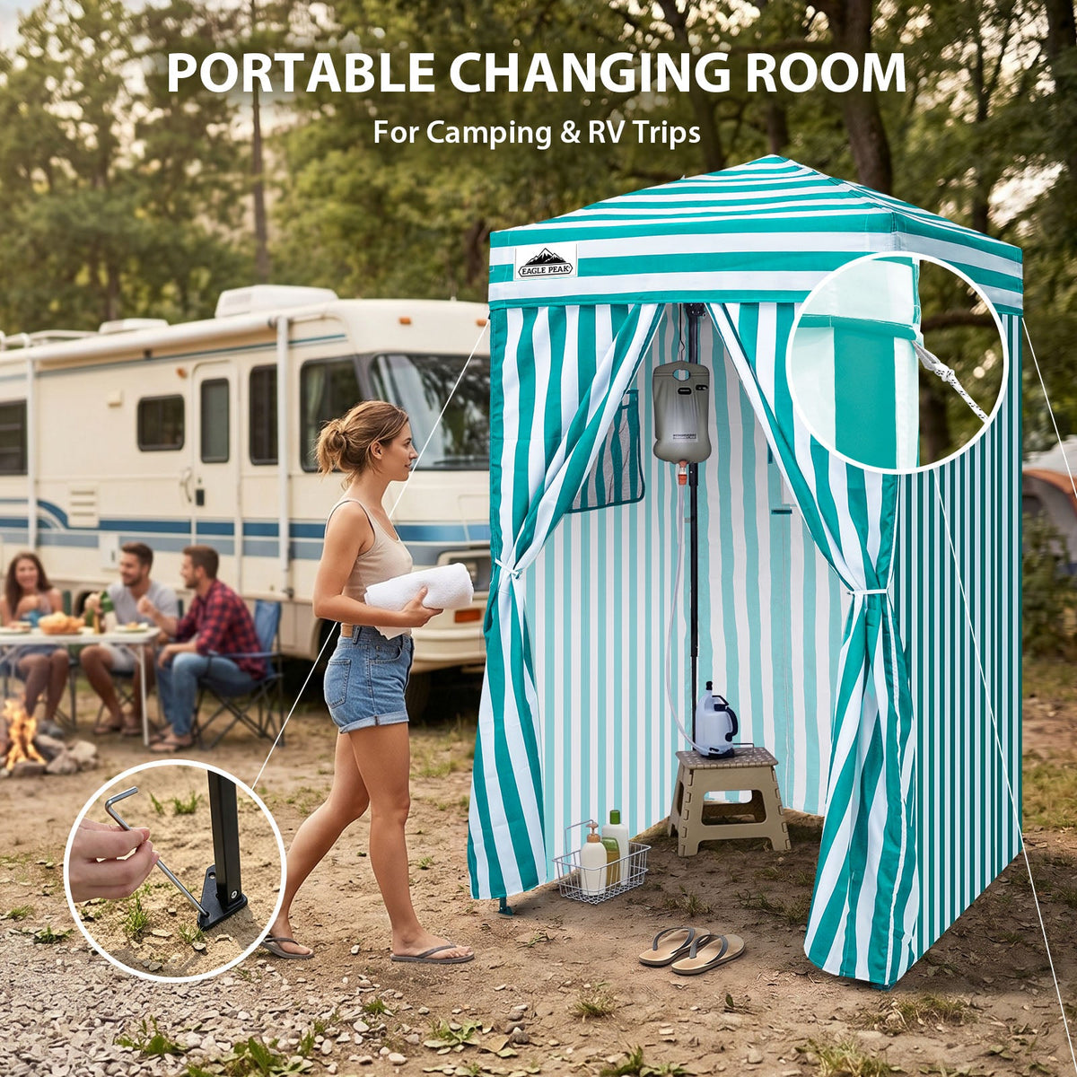 4x4 Pop Up Changing Tent, Portable Changing Room - Eagle Peak®