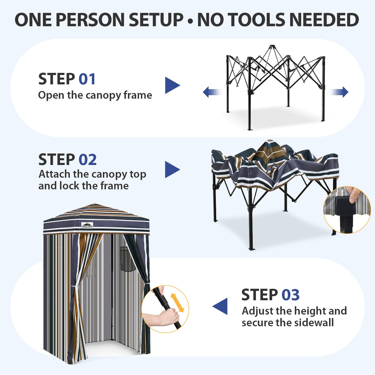 4x4 Pop Up Changing Tent, Portable Changing Room - Eagle Peak®