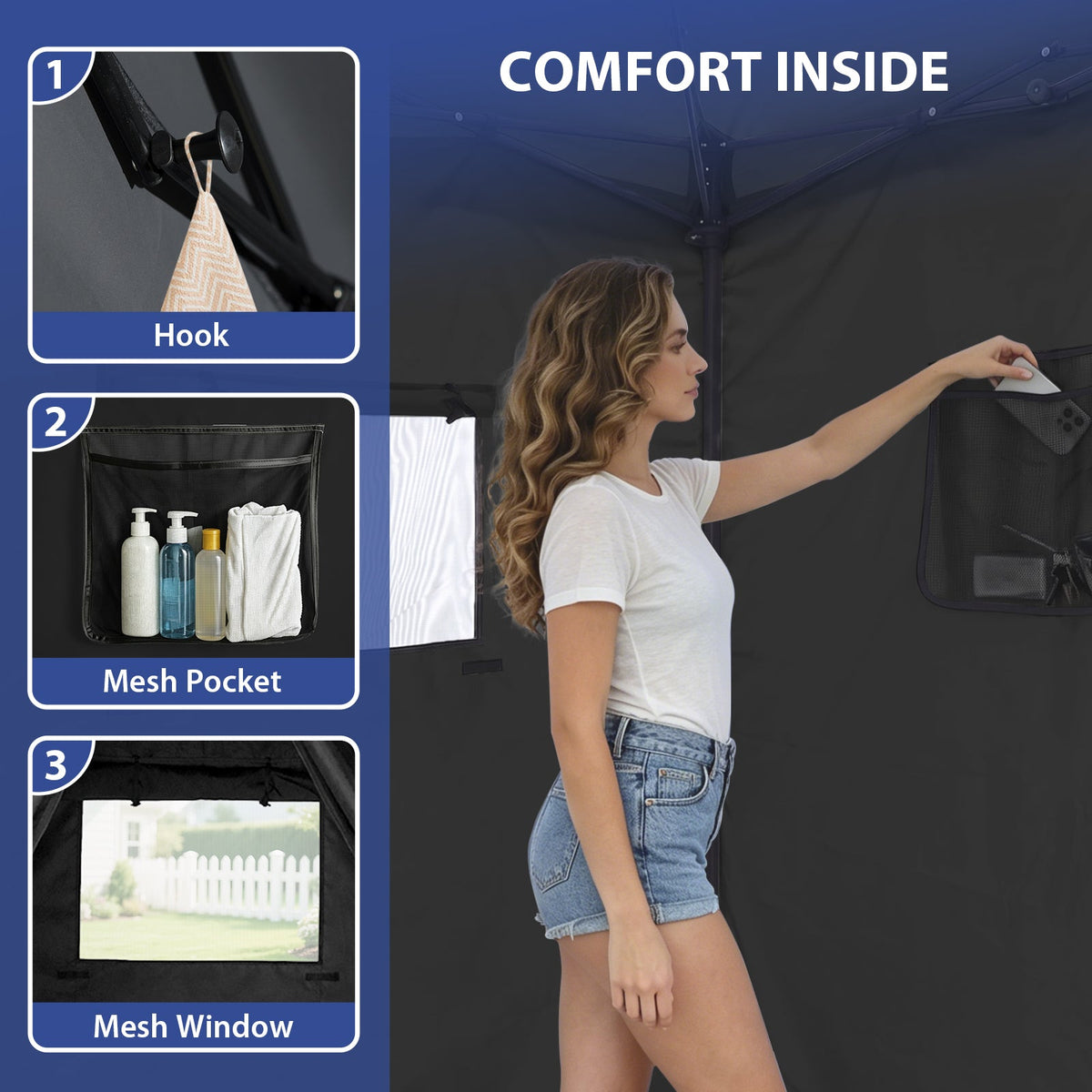 4x4 Pop Up Changing Tent, Portable Changing Room - Eagle Peak®