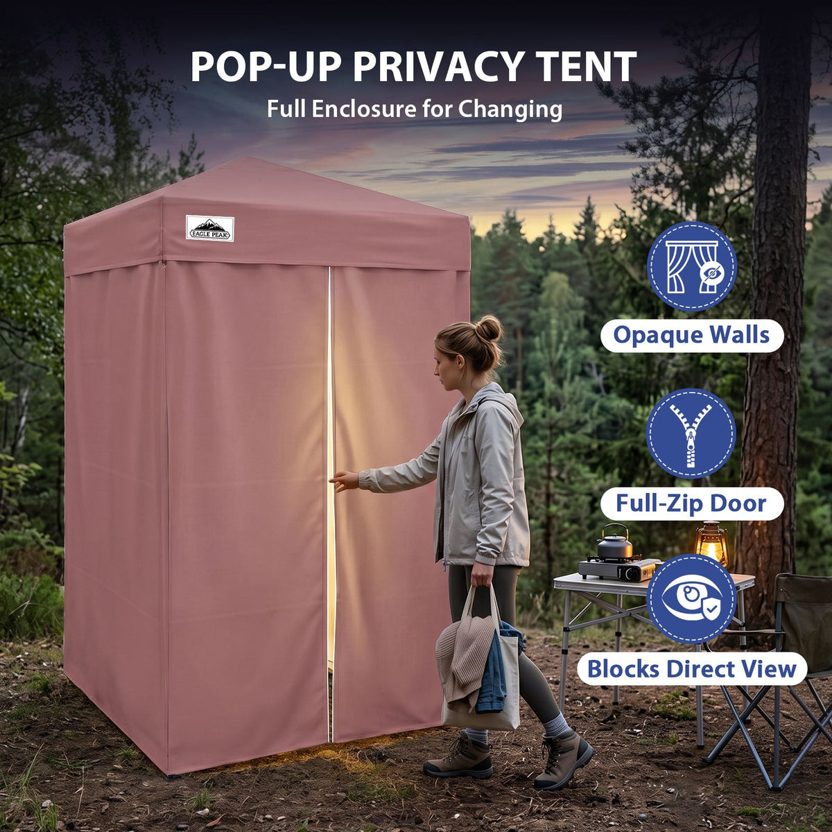 4x4 Pop Up Changing Tent, Portable Changing Room - Eagle Peak®
