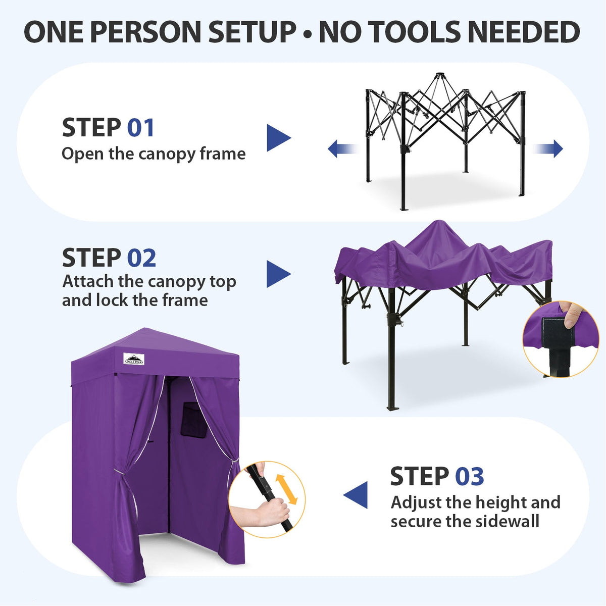 4x4 Pop Up Changing Tent, Portable Changing Room - Eagle Peak®