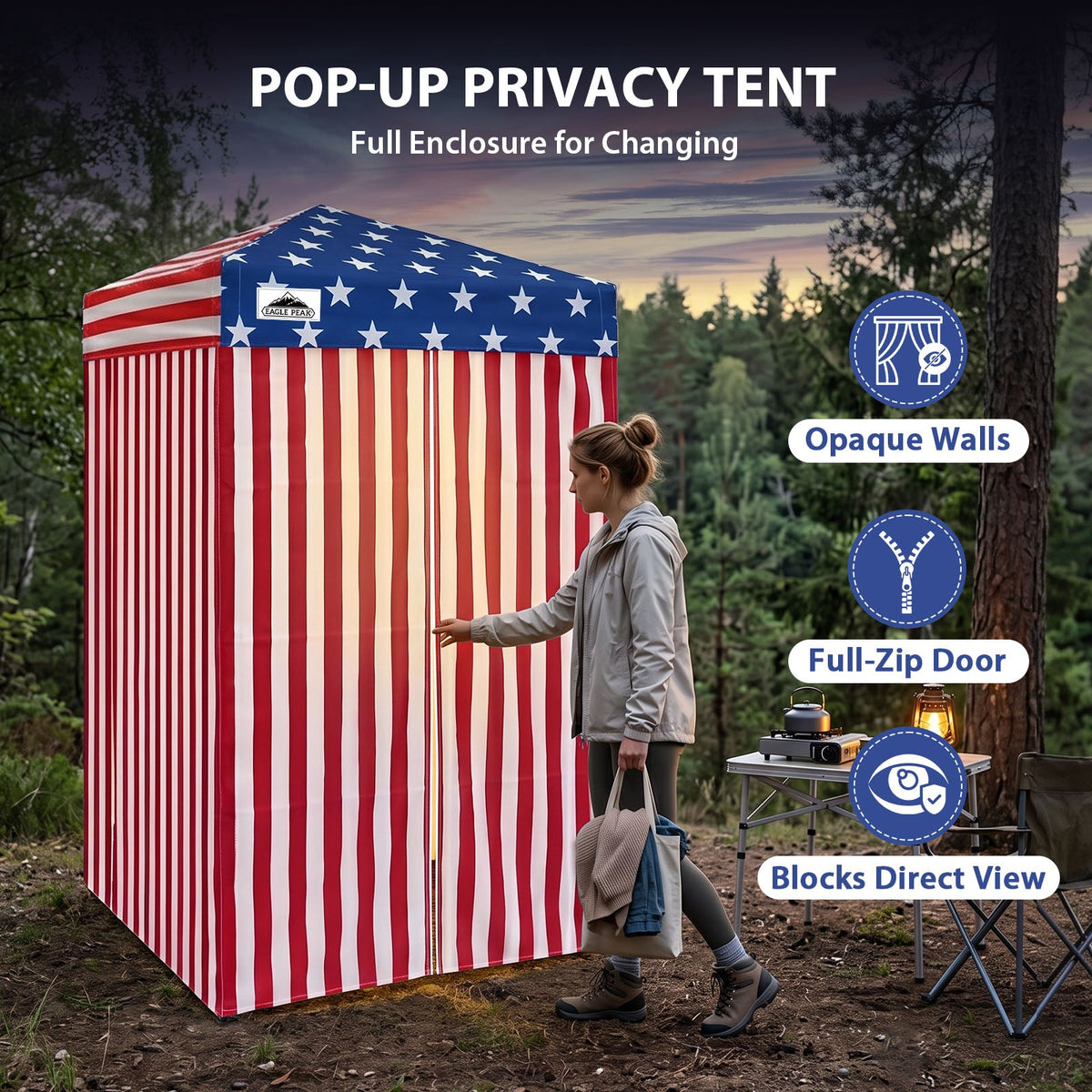 4x4 Pop Up Changing Tent, Portable Changing Room - Eagle Peak®