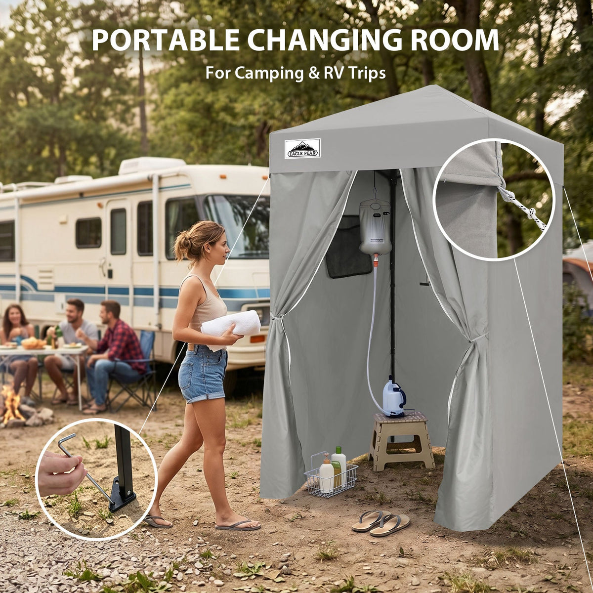 4x4 Pop Up Changing Tent, Portable Changing Room - Eagle Peak®
