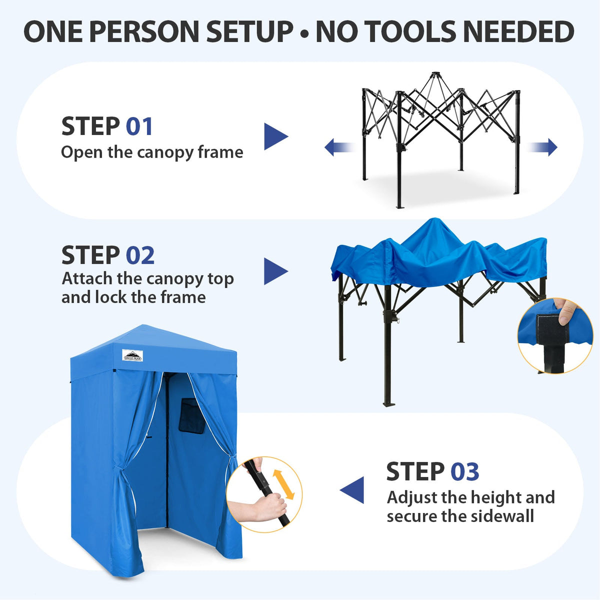 4x4 Pop Up Changing Tent, Portable Changing Room - Eagle Peak®