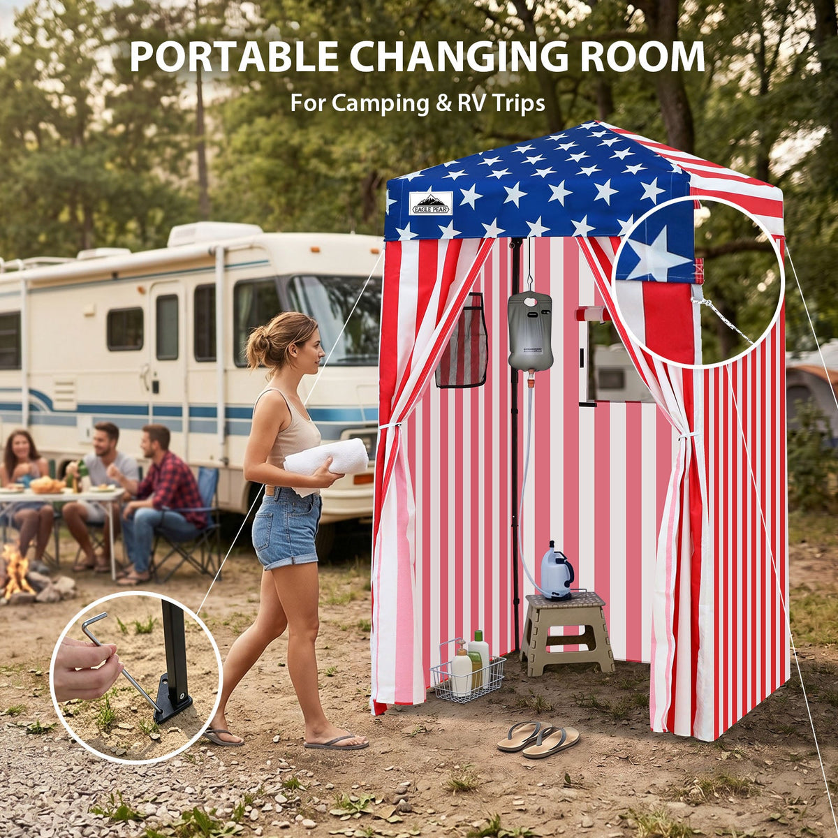 4x4 Pop Up Changing Tent, Portable Changing Room - Eagle Peak®