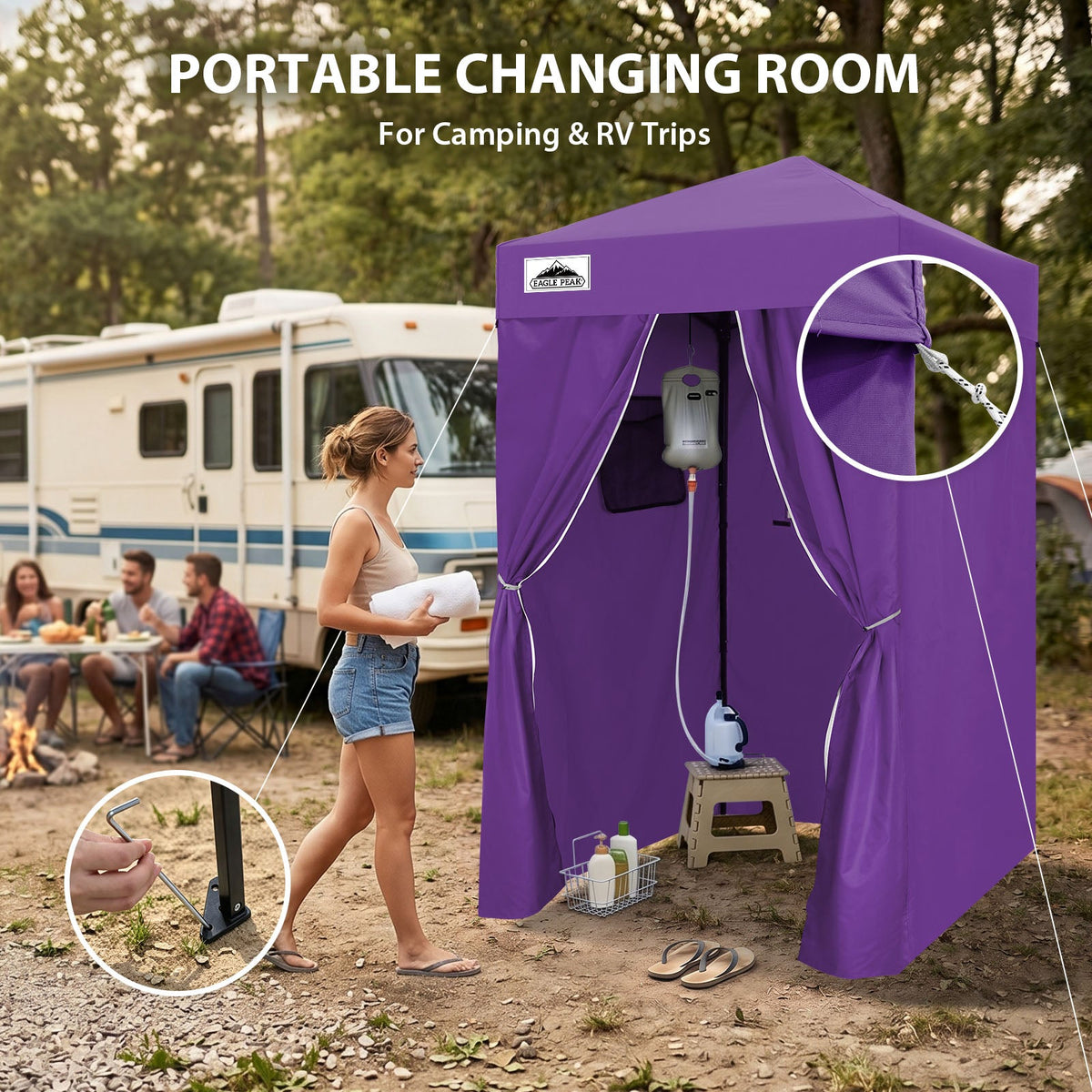 4x4 Pop Up Changing Tent, Portable Changing Room - Eagle Peak®