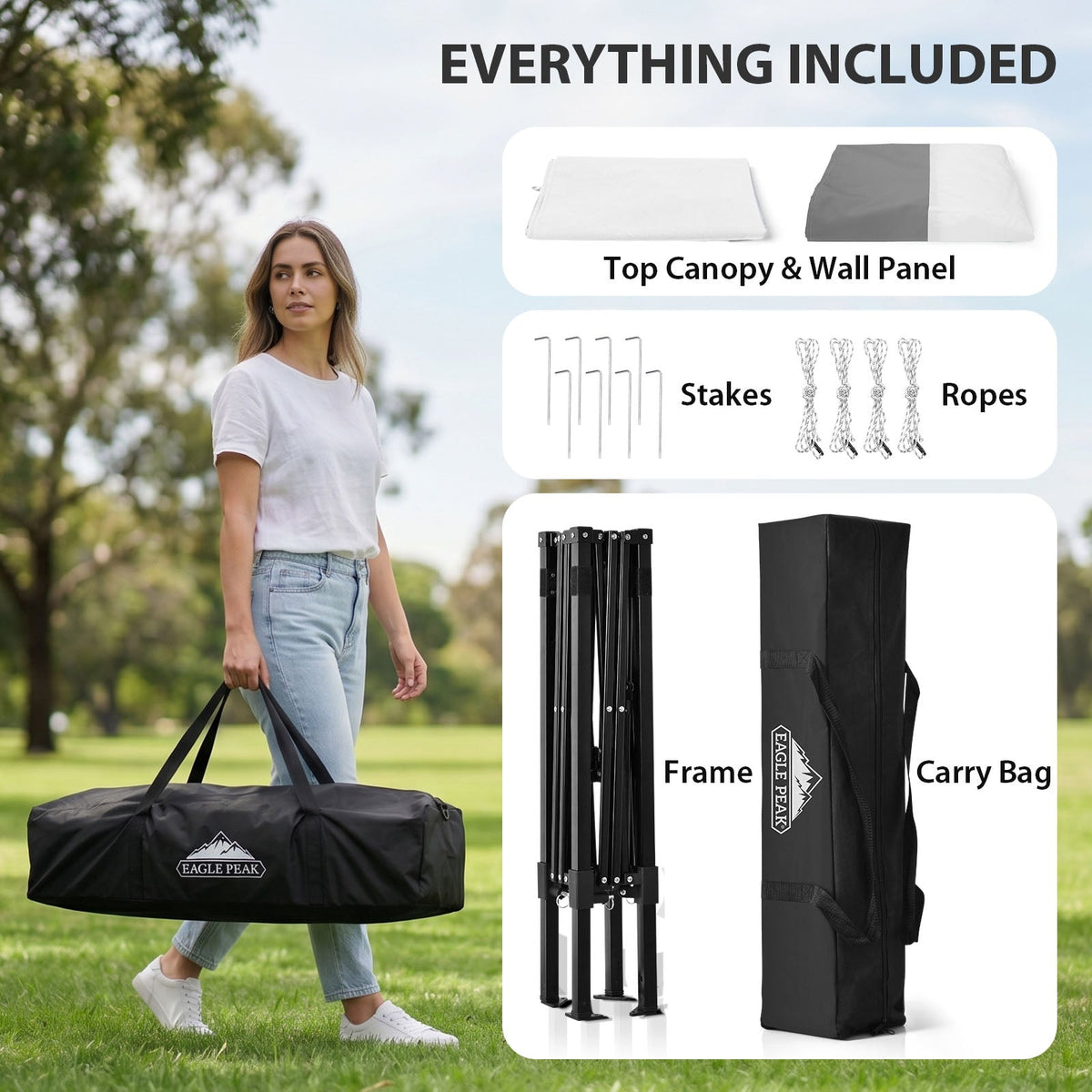 4x4 Pop Up Changing Tent, Portable Changing Room - Eagle Peak®