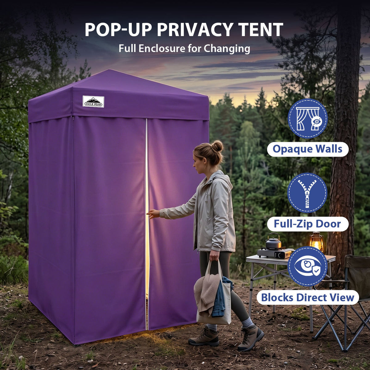 4x4 Pop Up Changing Tent, Portable Changing Room - Eagle Peak®