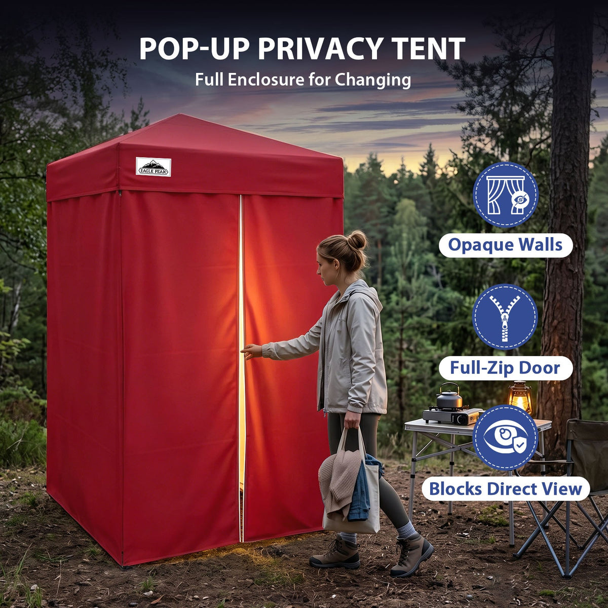 4x4 Pop Up Changing Tent, Portable Changing Room - Eagle Peak®
