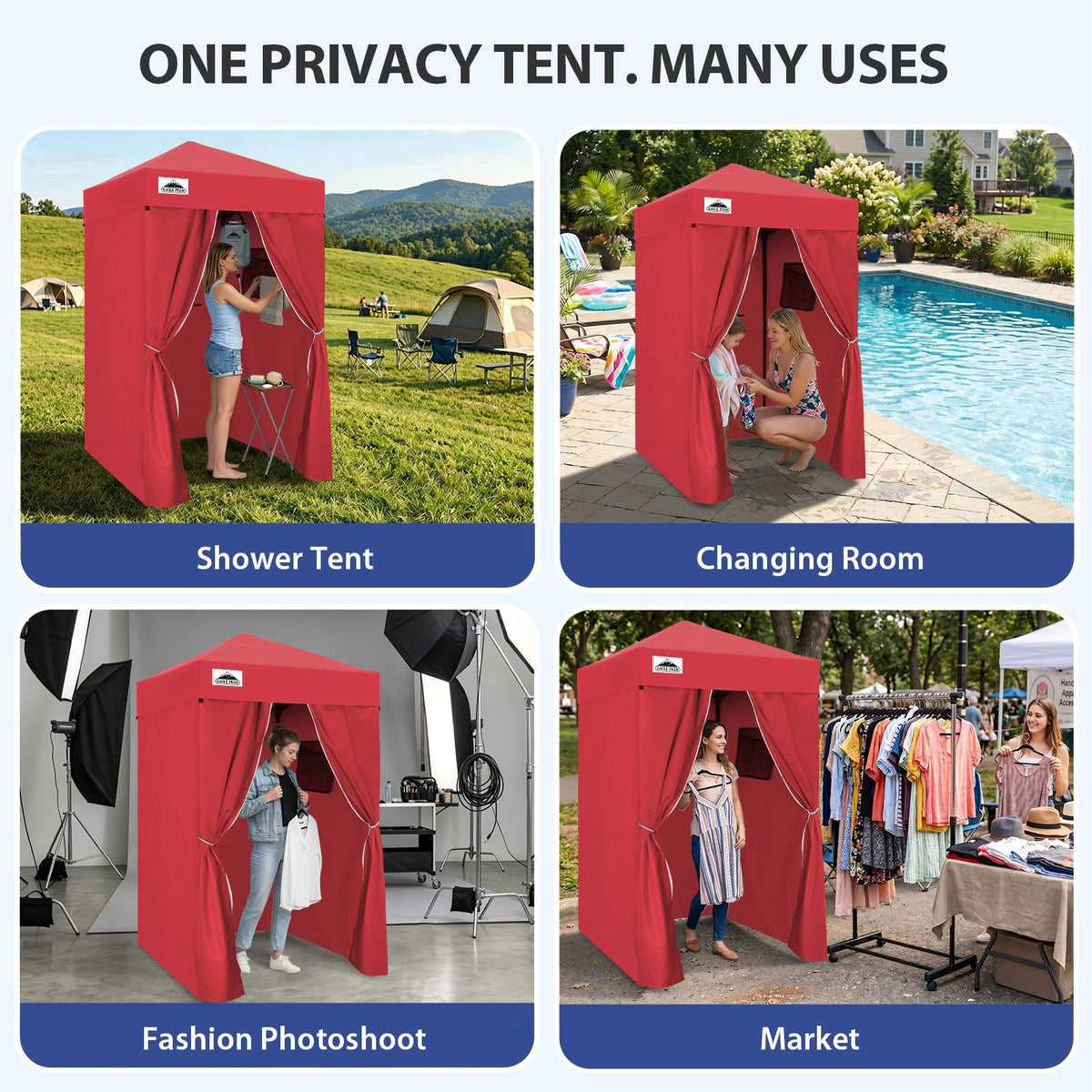 4x4 Pop Up Changing Tent, Portable Changing Room - Eagle Peak®