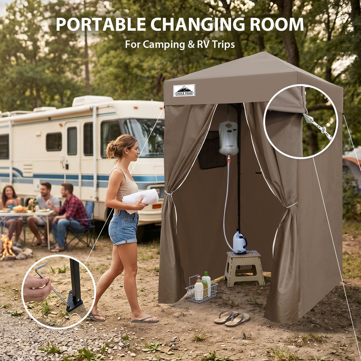 4x4 Pop Up Changing Tent, Portable Changing Room - Eagle Peak®