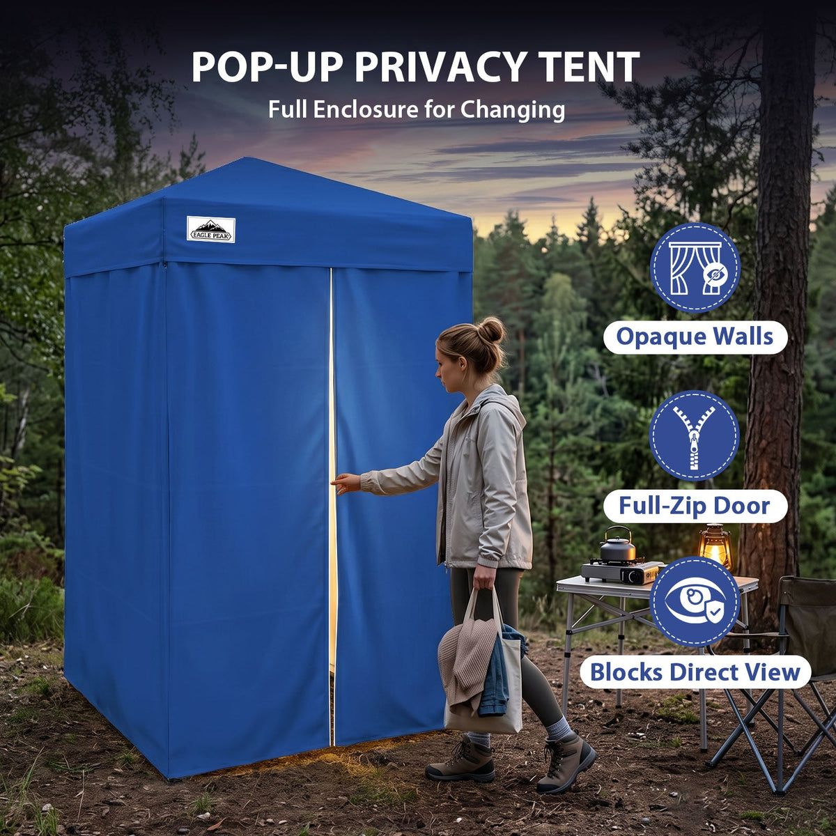 4x4 Pop Up Changing Tent, Portable Changing Room - Eagle Peak®