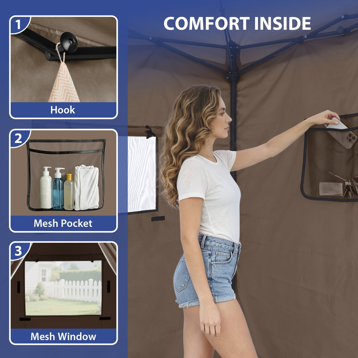 4x4 Pop Up Changing Tent, Portable Changing Room - Eagle Peak®