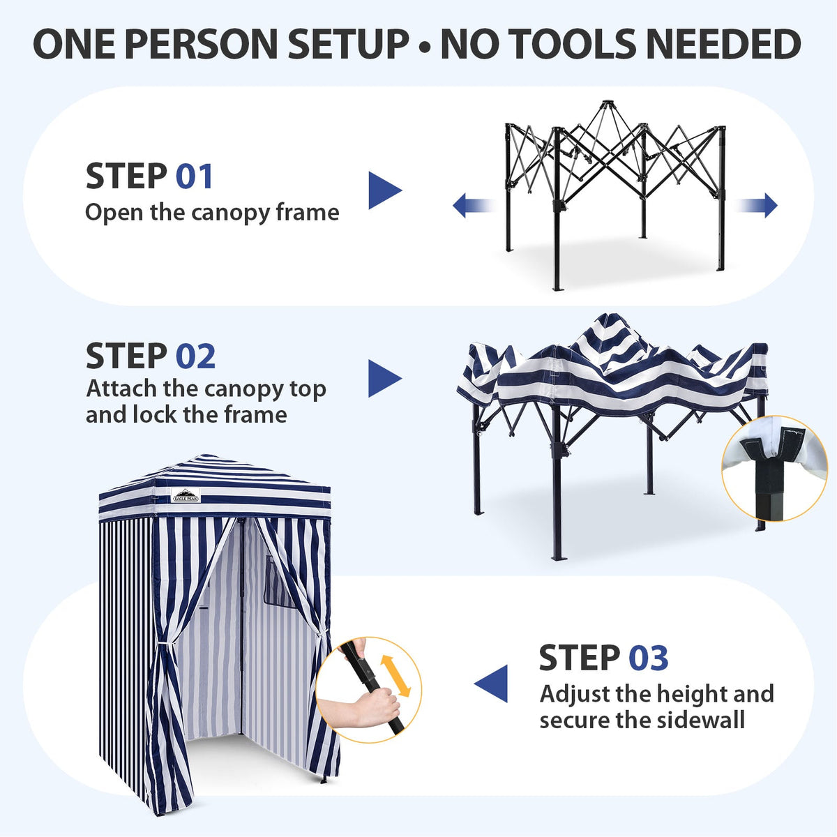 4x4 Pop Up Changing Tent, Portable Changing Room - Eagle Peak®