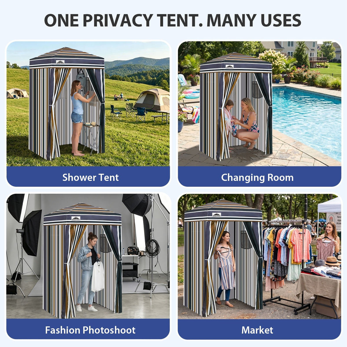 4x4 Pop Up Changing Tent, Portable Changing Room - Eagle Peak®