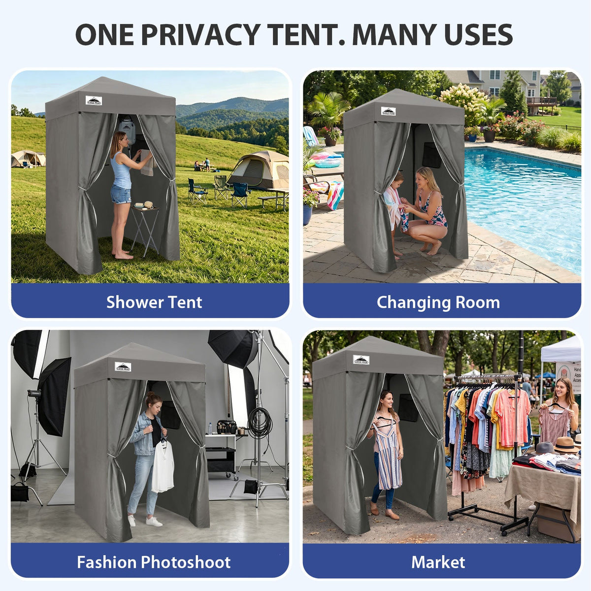 4x4 Pop Up Changing Tent, Portable Changing Room - Eagle Peak®