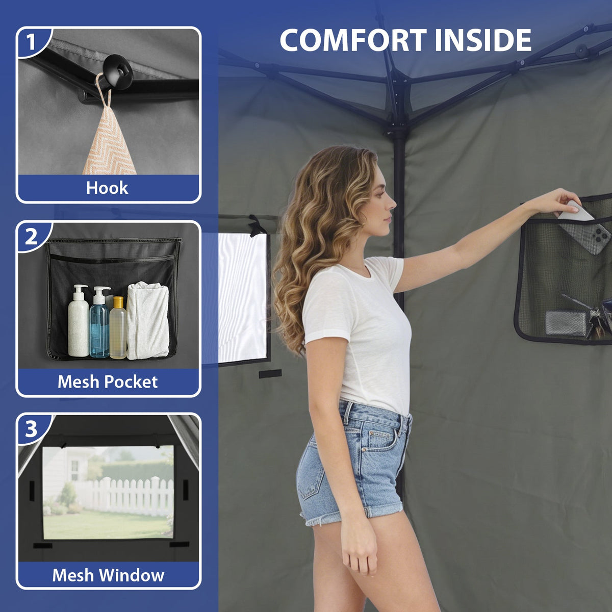 4x4 Pop Up Changing Tent, Portable Changing Room - Eagle Peak®
