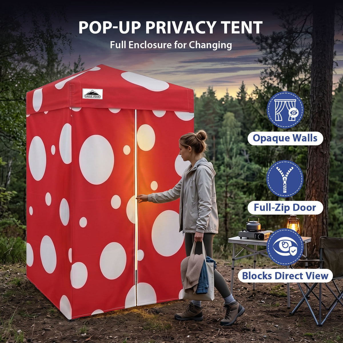 4x4 Pop Up Changing Tent, Portable Changing Room - Eagle Peak®