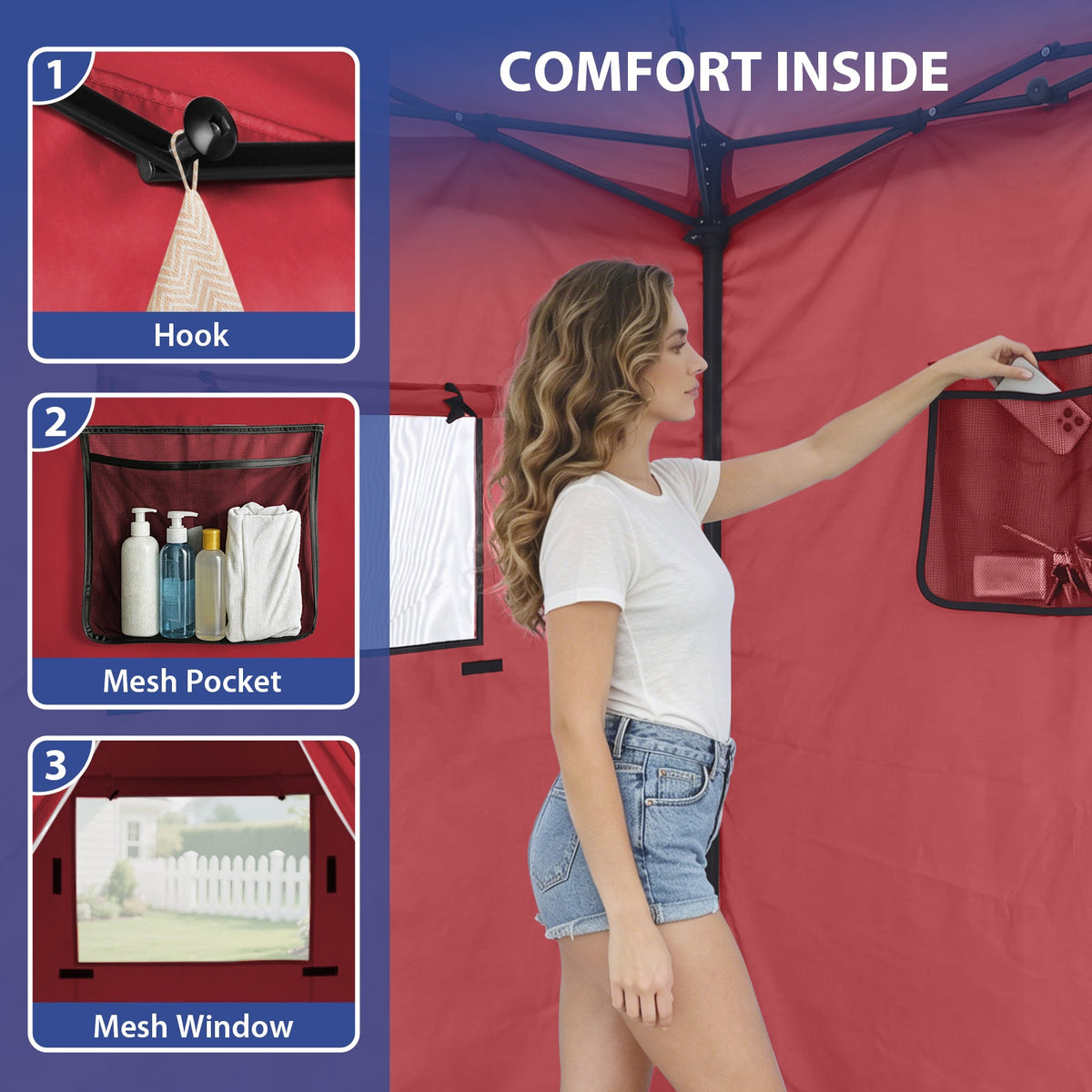 4x4 Pop Up Changing Tent, Portable Changing Room - Eagle Peak®