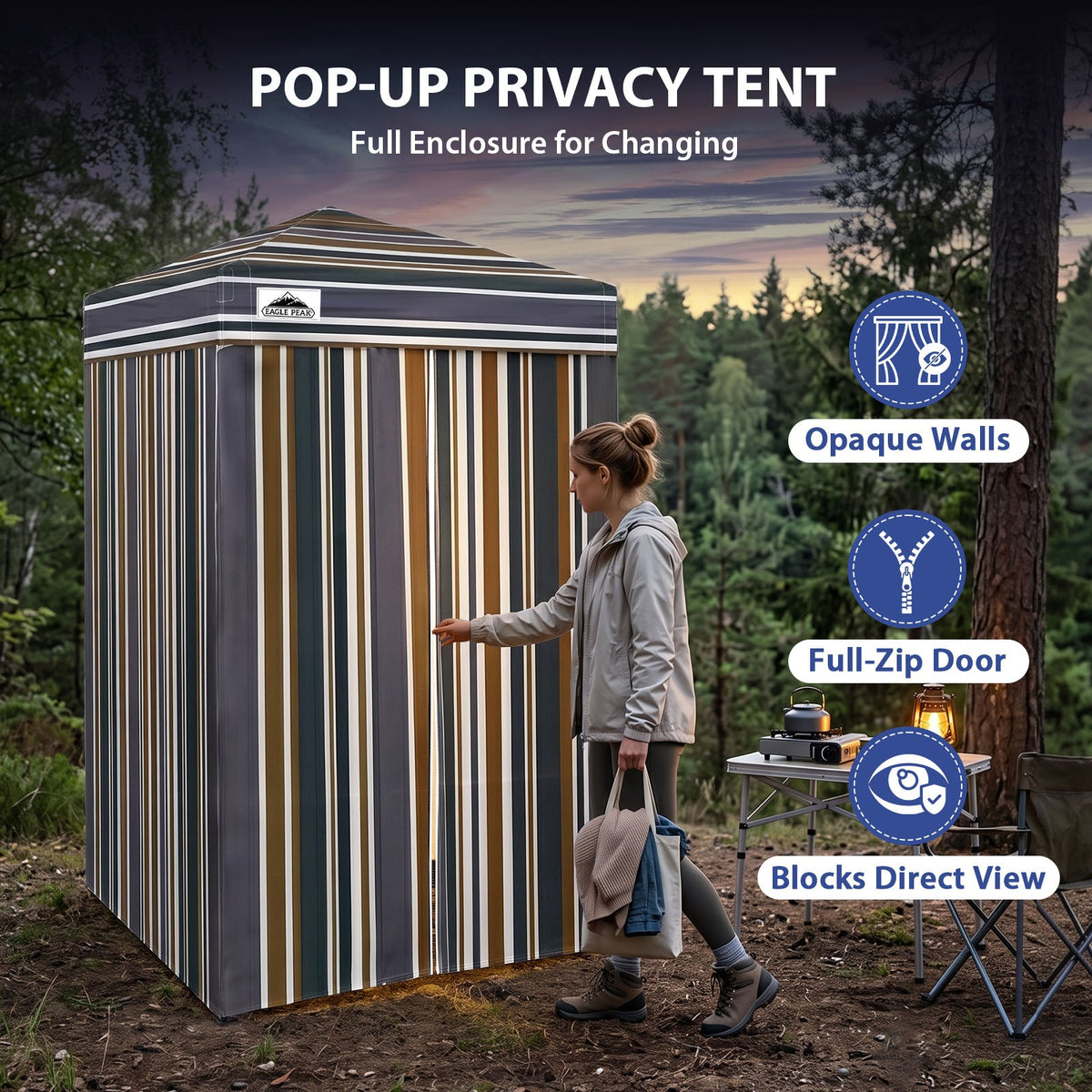 4x4 Pop Up Changing Tent, Portable Changing Room - Eagle Peak®