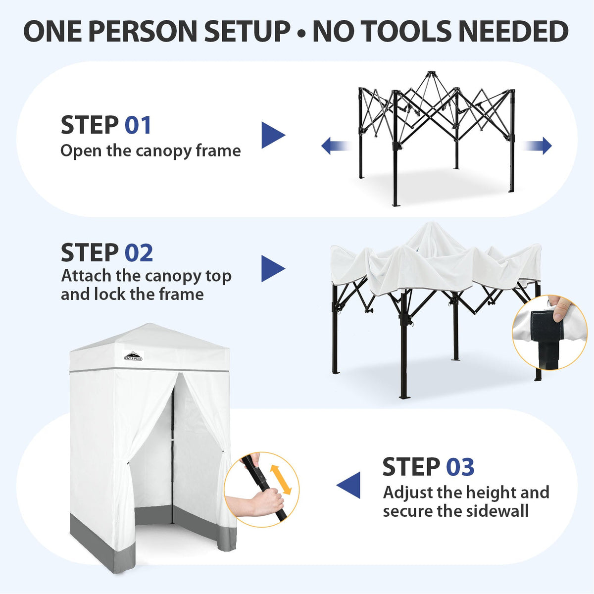 4x4 Pop Up Changing Tent, Portable Changing Room - Eagle Peak®