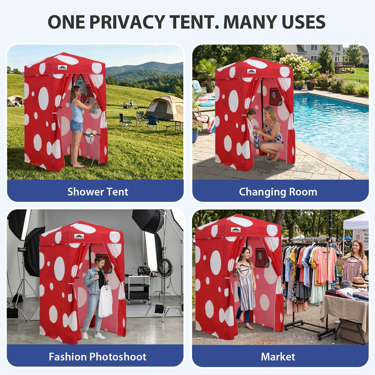 4x4 Pop Up Changing Tent, Portable Changing Room - Eagle Peak®
