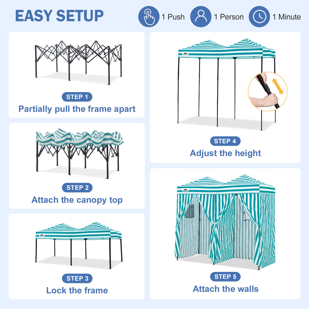 Outdoor Pop Up Changing Room 8x4 ft