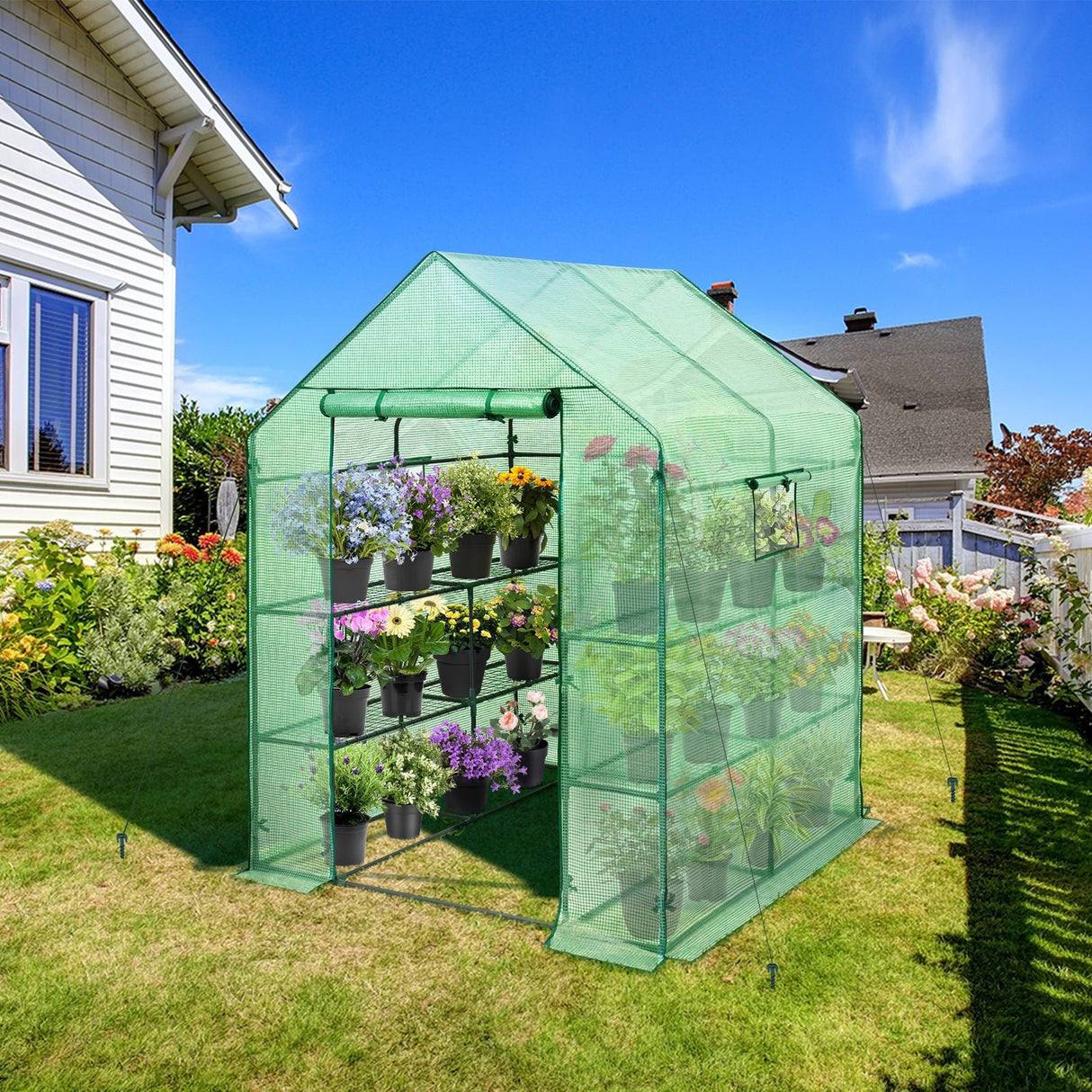 57'' x 57'' x 77'' Mini Walk - in Greenhouse - Eagle Peak