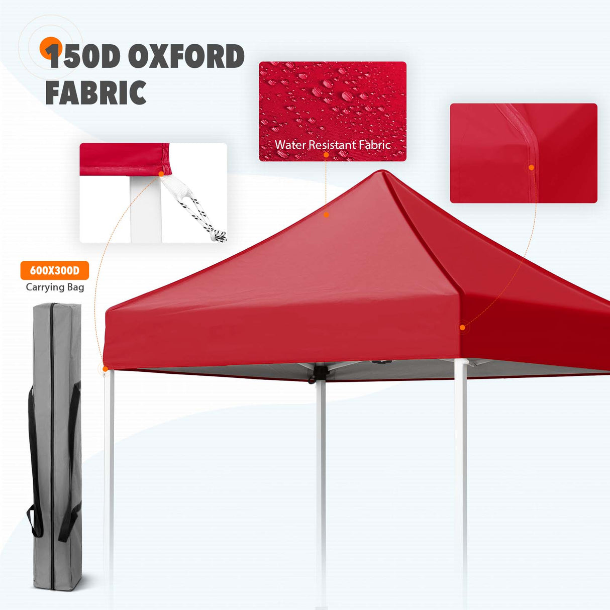 5x5 Pop Up Canopy Tent Instant Straight Leg Outdoor Canopy Easy Set-up