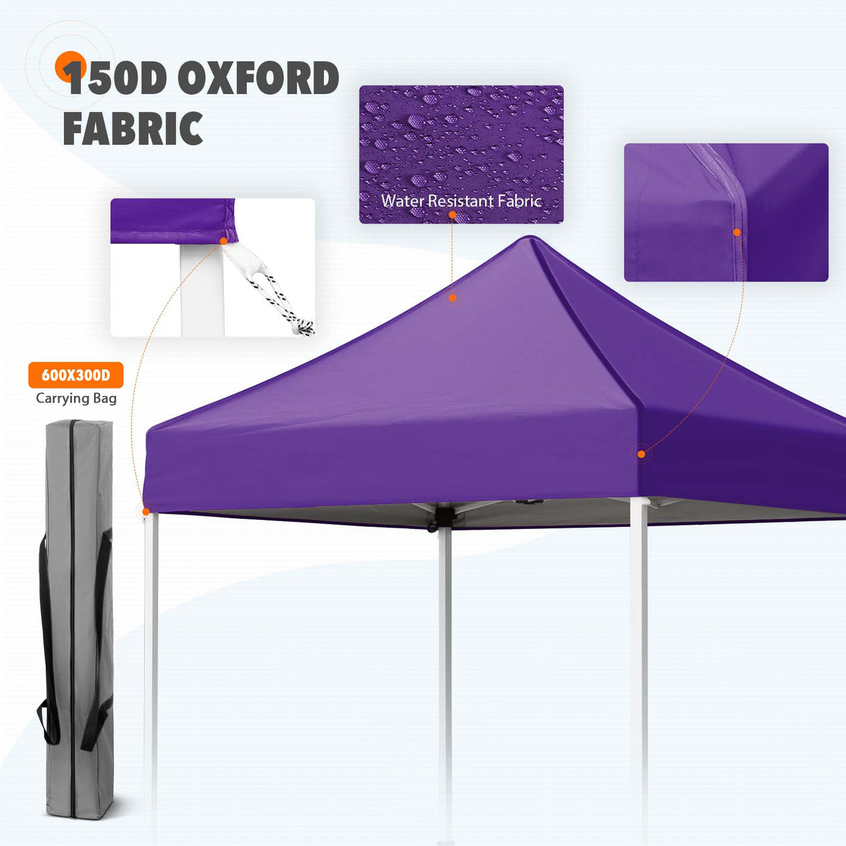 5x5 Pop Up Canopy Tent Instant Straight Leg Outdoor Canopy Easy Set-up