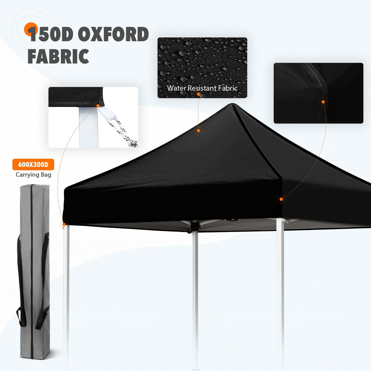 5x5 Pop Up Canopy Tent Instant Straight Leg Outdoor Canopy Easy Set-up