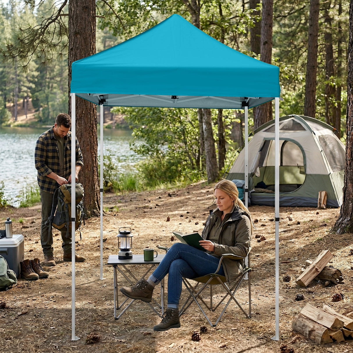 5x5 Pop Up Canopy Tent Instant Straight Leg Outdoor Canopy Easy Set - up - Eagle Peak