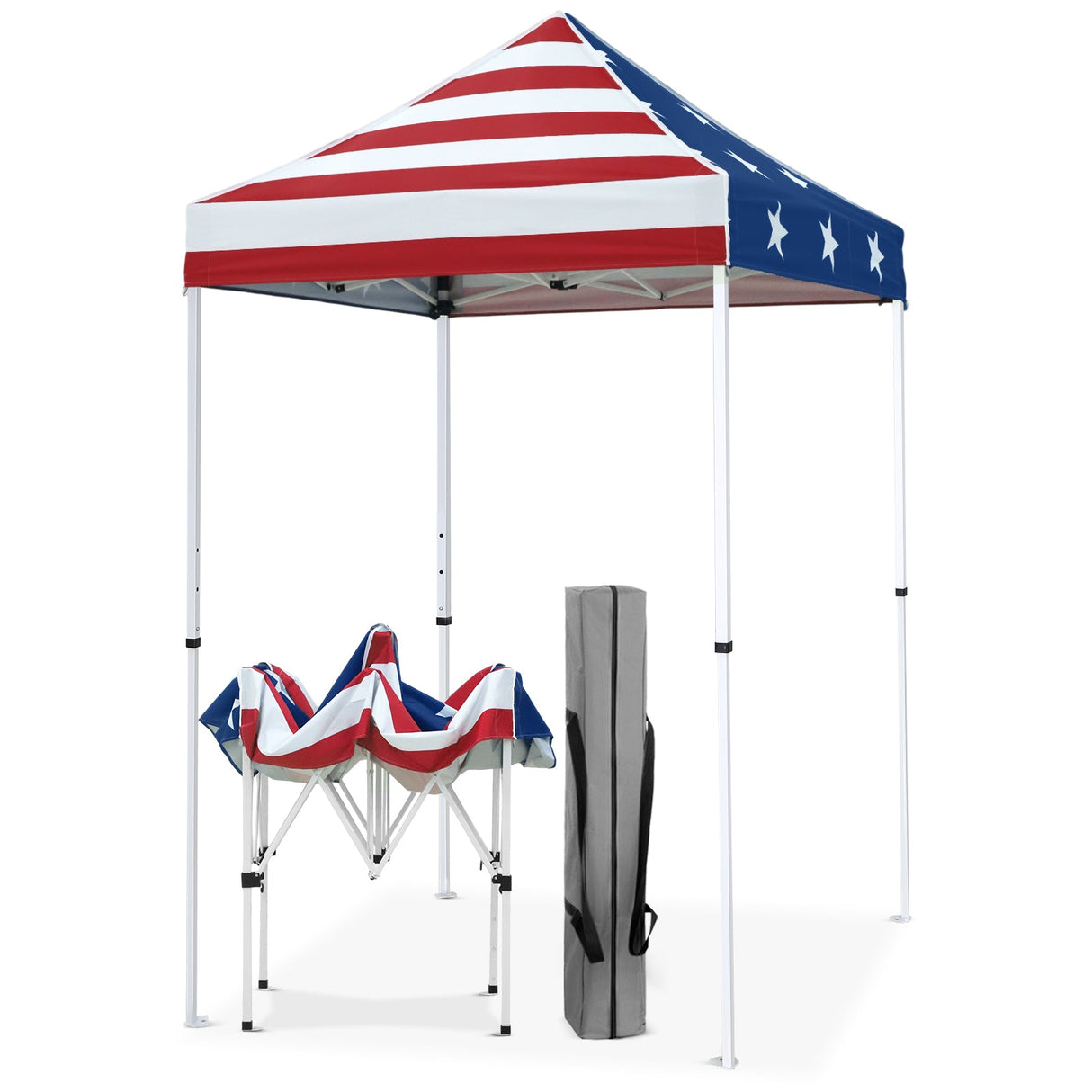 5x5 Pop Up Canopy Tent Instant Straight Leg Outdoor Canopy Easy Set-up - Eagle Peak®