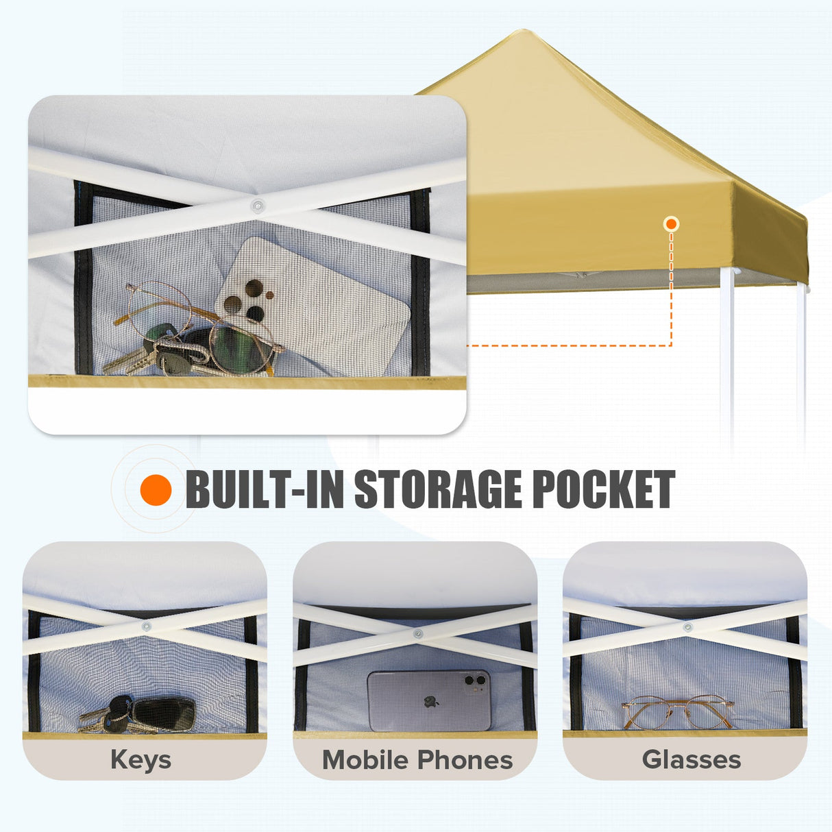 5x5 Pop Up Canopy Tent Instant Straight Leg Outdoor Canopy Easy Set - up - Eagle Peak