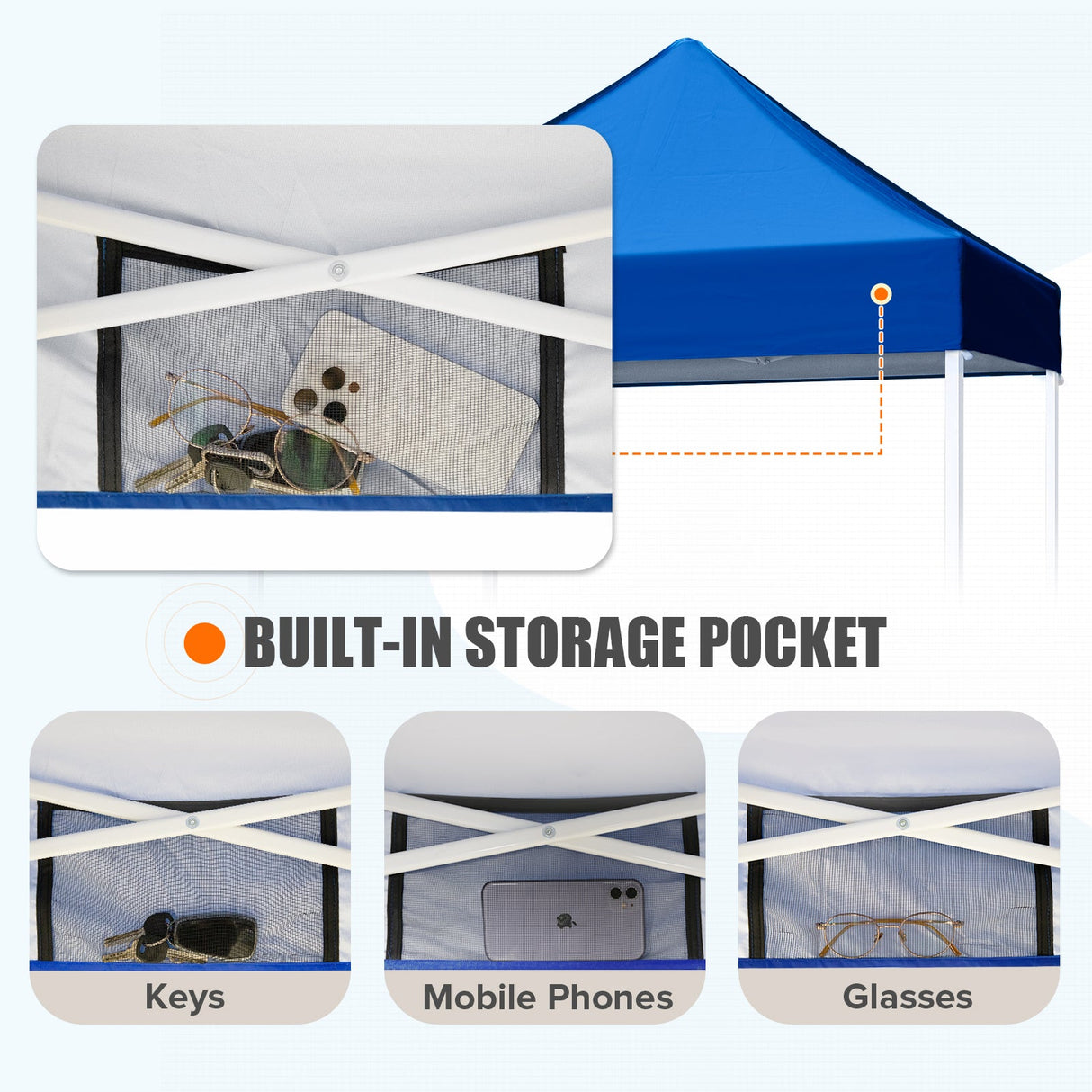 5x5 Pop Up Canopy Tent Instant Straight Leg Outdoor Canopy Easy Set - up - Eagle Peak