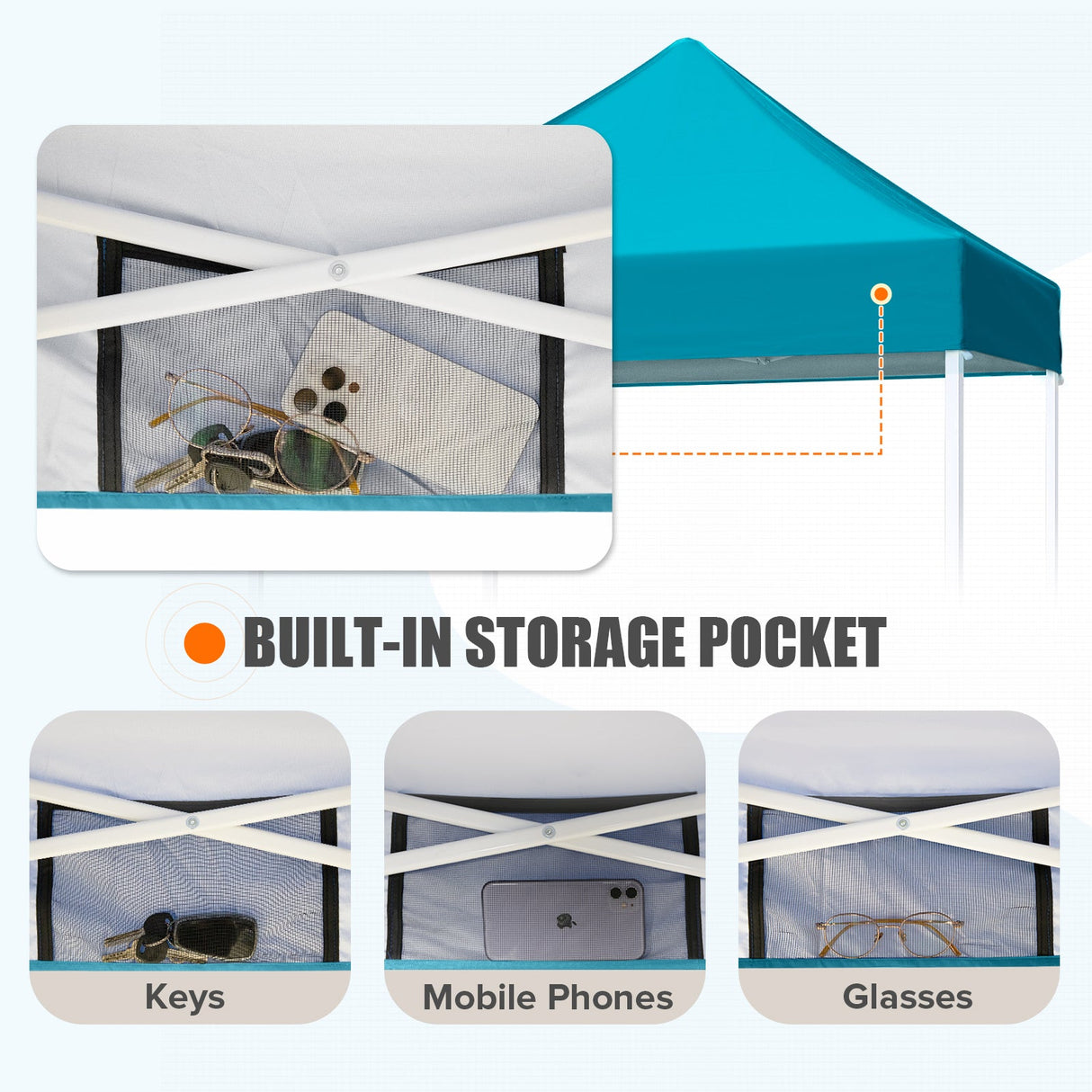 5x5 Pop Up Canopy Tent Instant Straight Leg Outdoor Canopy Easy Set - up - Eagle Peak