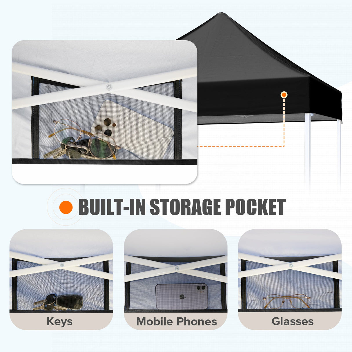 5x5 Pop Up Canopy Tent Instant Straight Leg Outdoor Canopy Easy Set - up - Eagle Peak