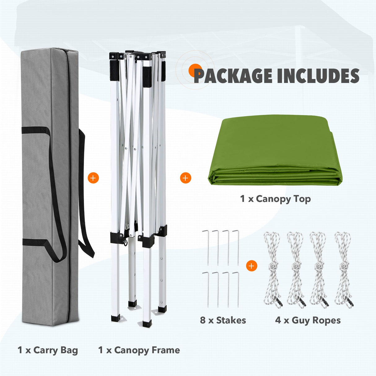 5x5 Pop Up Canopy Tent Instant Straight Leg Outdoor Canopy Easy Set - up - Eagle Peak