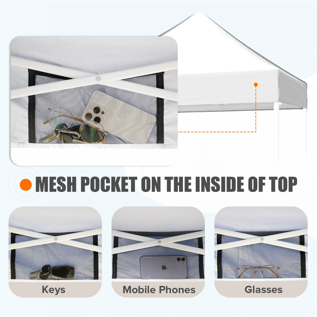 5x5 Pop Up Canopy Tent Instant Straight Leg Outdoor Canopy Easy Set - up - Eagle Peak