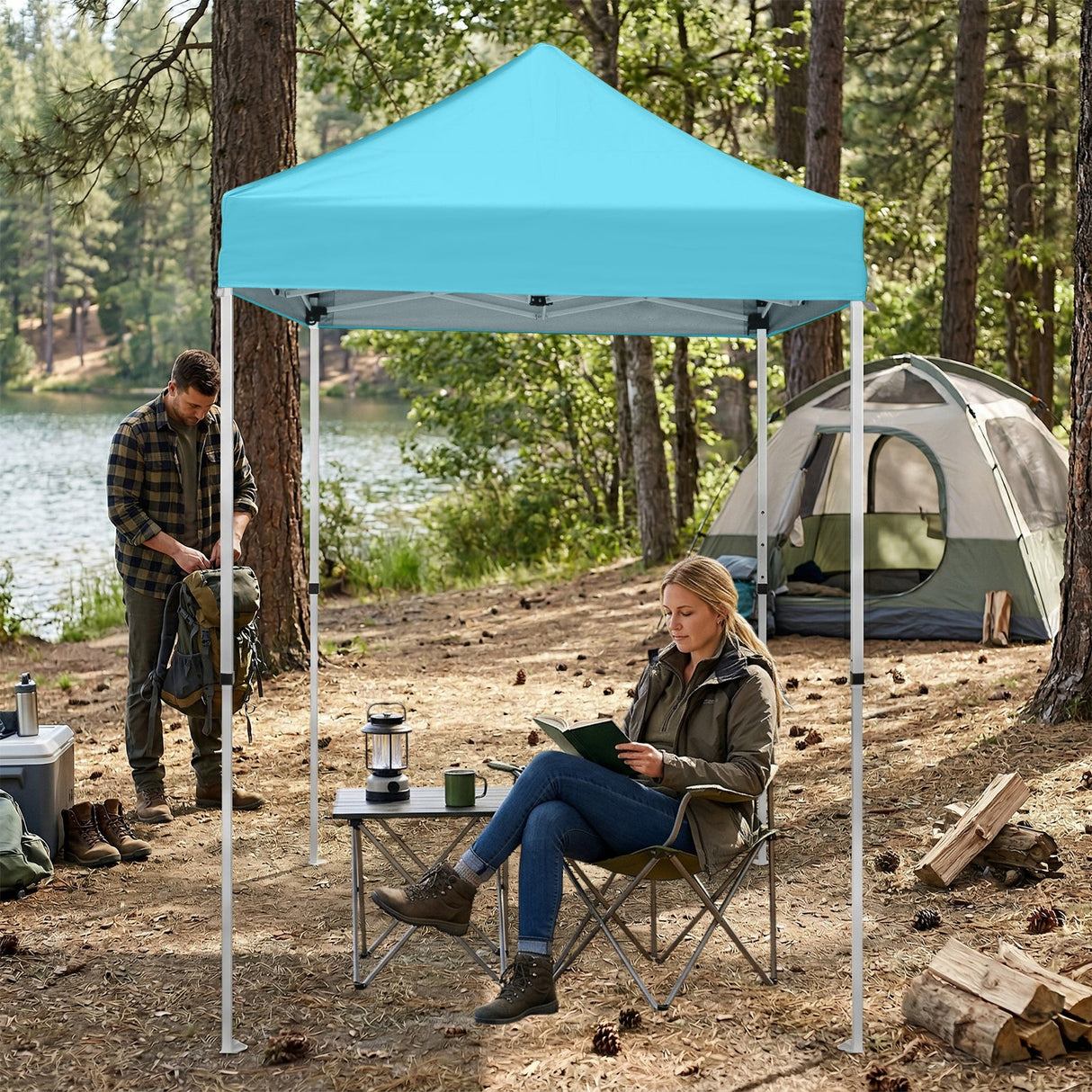5x5 Pop Up Canopy Tent Instant Straight Leg Outdoor Canopy Easy Set - up - Eagle Peak