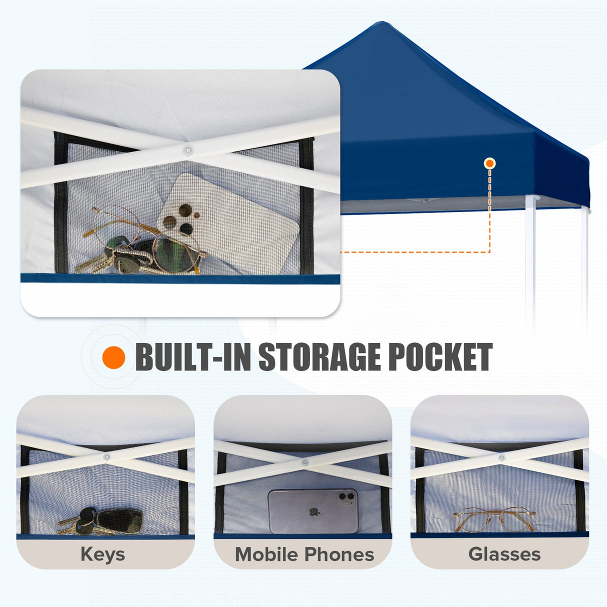 5x5 Pop Up Canopy Tent Instant Straight Leg Outdoor Canopy Easy Set - up - Eagle Peak